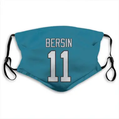 Carolina Panthers Brenton Bersin Jersey Name and Number Face Mask - Blue