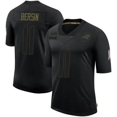 Men's Nike Carolina Panthers Brenton Bersin 2020 Salute To Service Jersey - Black Limited