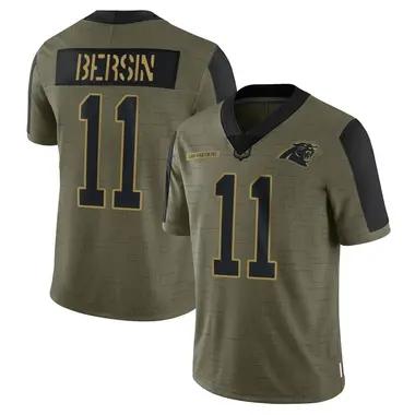 Men's Nike Carolina Panthers Brenton Bersin 2021 Salute To Service Jersey - Olive Limited