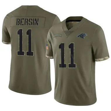 Men's Nike Carolina Panthers Brenton Bersin 2022 Salute To Service Jersey - Olive Limited
