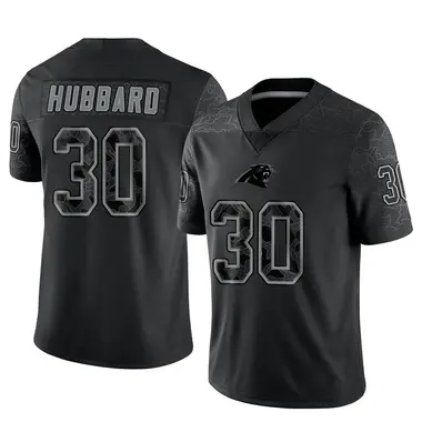 Men's Nike Carolina Panthers Chuba Hubbard Reflective Jersey - Black Limited