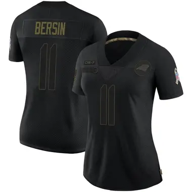Women's Nike Carolina Panthers Brenton Bersin 2020 Salute To Service Jersey - Black Limited