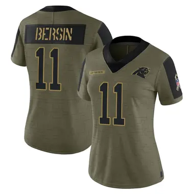 Women's Nike Carolina Panthers Brenton Bersin 2021 Salute To Service Jersey - Olive Limited