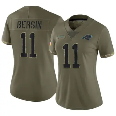 Women's Nike Carolina Panthers Brenton Bersin 2022 Salute To Service Jersey - Olive Limited