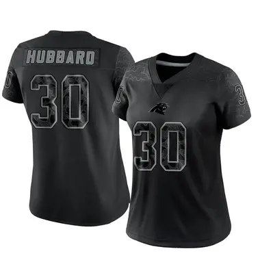 Women's Nike Carolina Panthers Chuba Hubbard Reflective Jersey - Black Limited